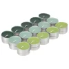 Set 30 velas tealight con colores y aroma té verde