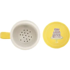 Tazón estampado de cerámica con infusor 390 ml