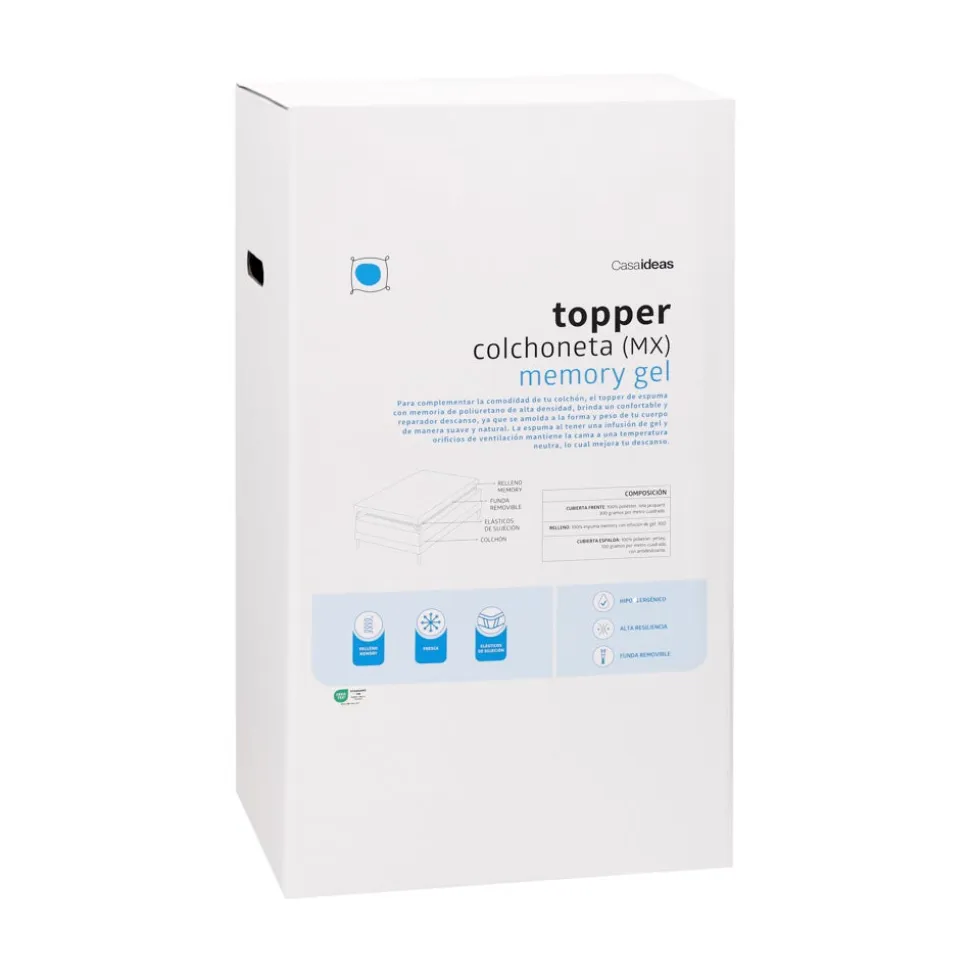 Topper de cama memory gel