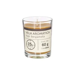 Vela con contenedor de vidrio higo bergamota 5,6x6,5 cm
