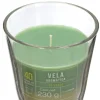 Vela con contenedor de vidrio té verde 9x10 cm